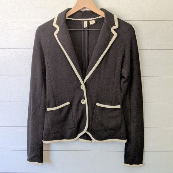 Anthropologie MOTH Joliet Black Knit Blazer - Picture 1 of 6
